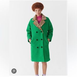 Lazy Oaf Green Dreams Coat - uk size M (fits like L)